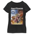 thumbnail image 1 of Girl's Power Rangers Team Collage Poster  Graphic Tee Black X Large, 1 of 3