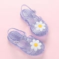 thumbnail image 1 of Girl's Princess Cosplay Shoes Dress Up Shoes Crystal Sandals Jelly Shoes for Carnival Birthday Party Fits Kids 2-9 Years Purple 6-7Years, 1 of 6