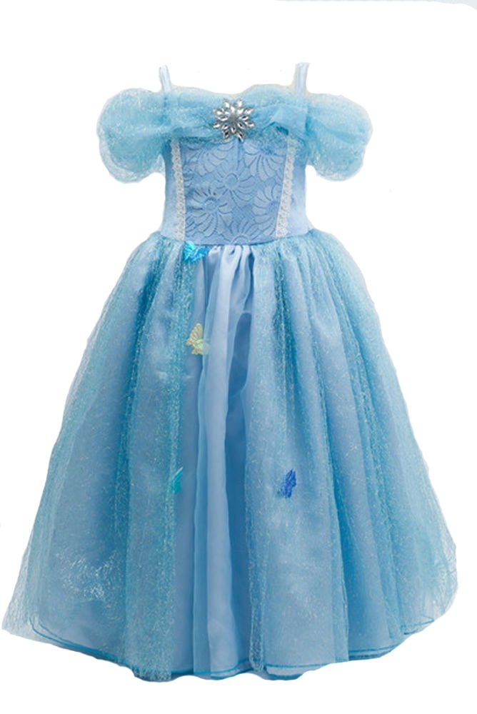 Girl's Princess Dress Princess Costume adorned with Butterfly Size 9/10 ...