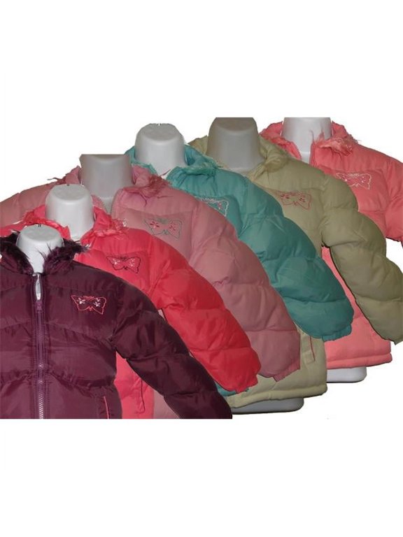 Girl's Puffy Jackets Sizes 4-14 Case of 36