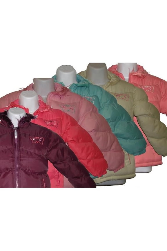 Girl's Puffy Jackets Sizes 4-14 Case of 36