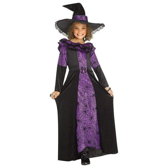 Girl's Purple Spider Witch Costume