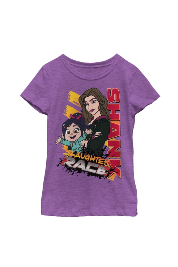 Girl's Ralph Breaks the Internet Shank Racer Graphic Tee Purple Berry Small