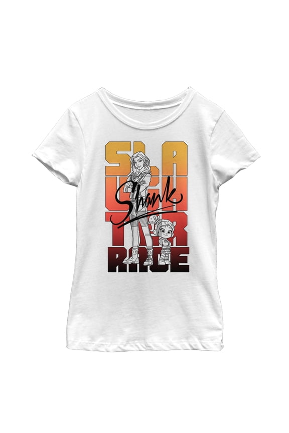 Girl's Ralph Breaks the Internet Slaughter Racer Graphic Tee White Medium