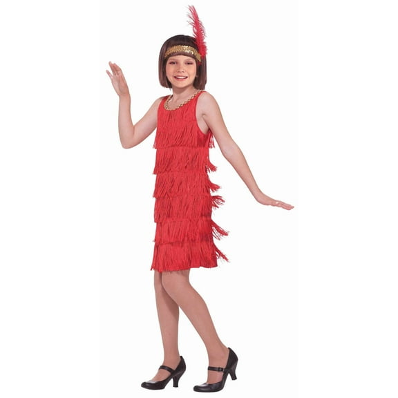 Girl's Red Flapper Costume