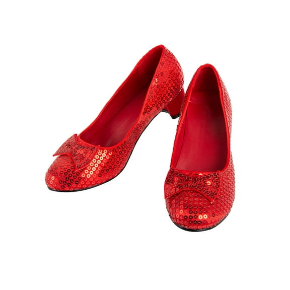 Girl's Red Sequin Pump