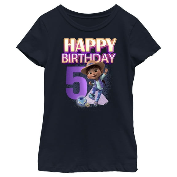 Girl's Ridley Jones Ridley 5th Birthday  Graphic Tee Navy Blue X Large