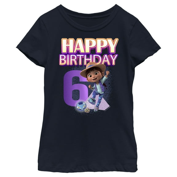 Girl's Ridley Jones Ridley 6th Birthday  Graphic Tee Navy Blue X Small
