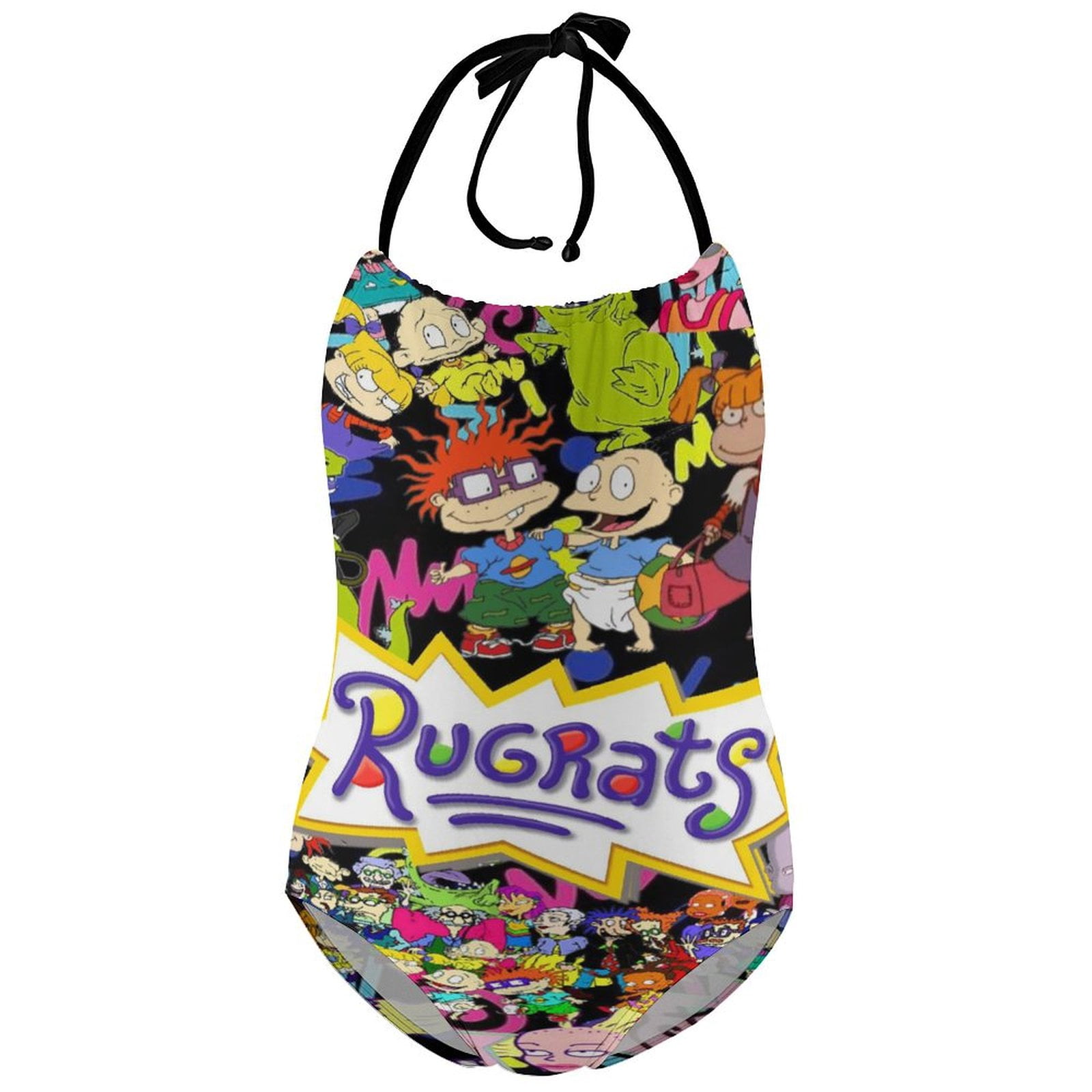 Girl's Rugrats One Piece Swimsuit Halter Bathing Suit for Holiday Pool ...