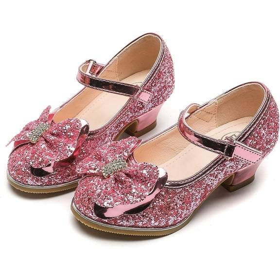 Girl's School Uniform Shoes Mary Jane Flats Low Heel Party Wedding Dress Shoes (Toddler/Little Kid/Big Kid)