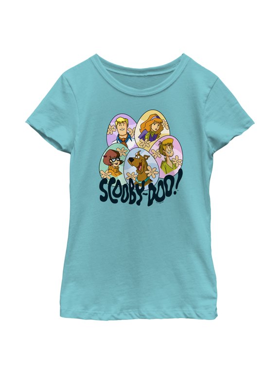 Girl's Scooby Doo Easter Gang Graphic Tee Tahiti Blue Large