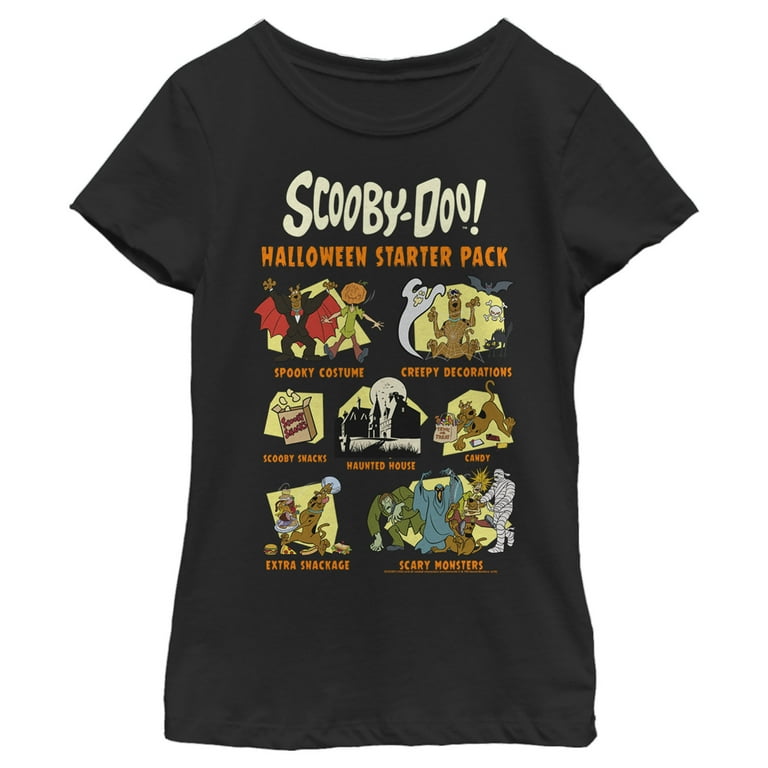 Girl's Scooby Doo Halloween Starter Pack Graphic Tee Black X Small
