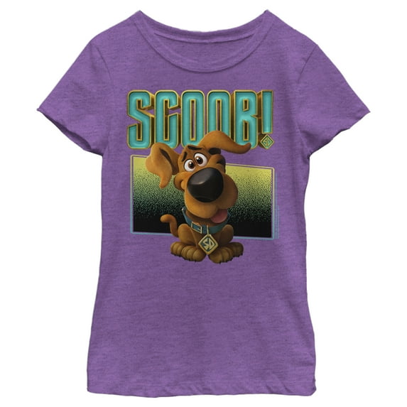 Girl's Scooby Doo Puppy Frame Graphic Tee Purple Berry Small