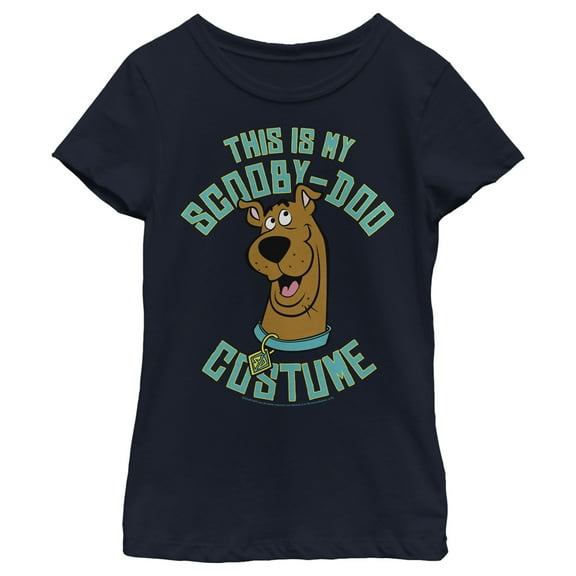 Girl's Scooby Doo This Is My Costume  Graphic Tee Navy Blue X Small