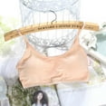 thumbnail image 1 of Girl's Seamless Cami Crop Top Training Bras Fixed Straps with Removable Padding, 1 of 8