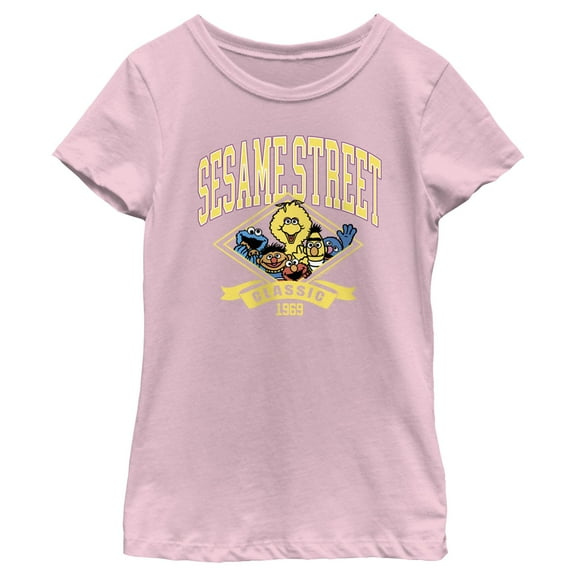 Girl's Sesame Street Classic 1969 Varsity  Graphic T-Shirt
