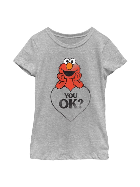 Girl's Sesame Street Elmo Heart Graphic T-Shirt