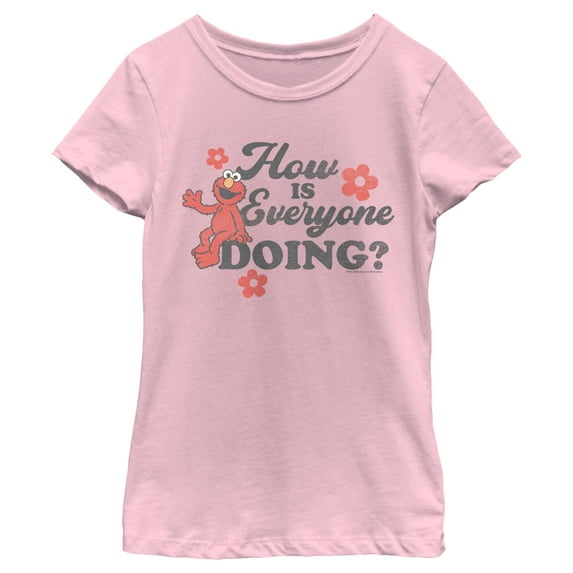 Girl's Sesame Street Elmo How Is Everyone Doing? Graphic T-Shirt