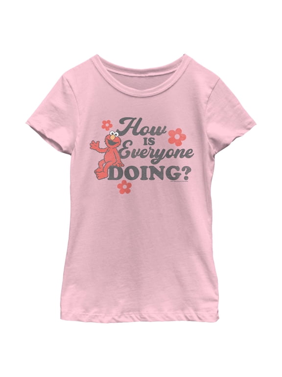 Girl's Sesame Street Elmo How Is Everyone Doing? Graphic T-Shirt