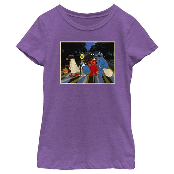 Girl's Sesame Street Halloween Abbey Road  Graphic T-Shirt