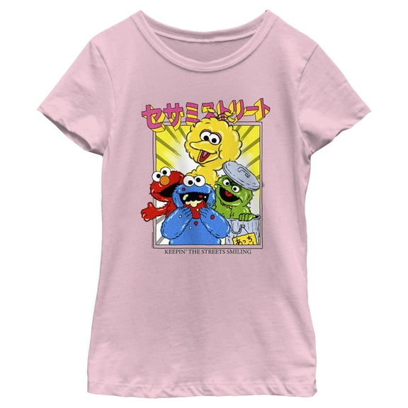 Girl's Sesame Street Keepin’ the Streets Smiling  Graphic T-Shirt