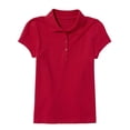 thumbnail image 1 of Girl's Short Sleeve Stretch Pique Polo Shirt (Sizes, S-2XL), 1 of 4