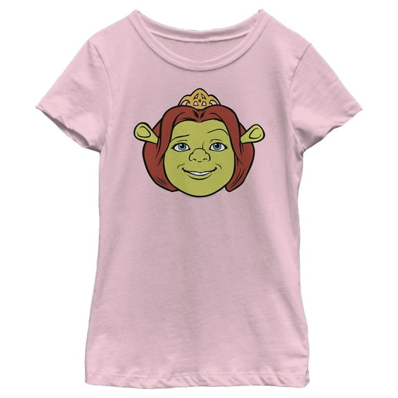Girl's Shrek Big Face Fiona  Graphic Tee Light Pink X Small
