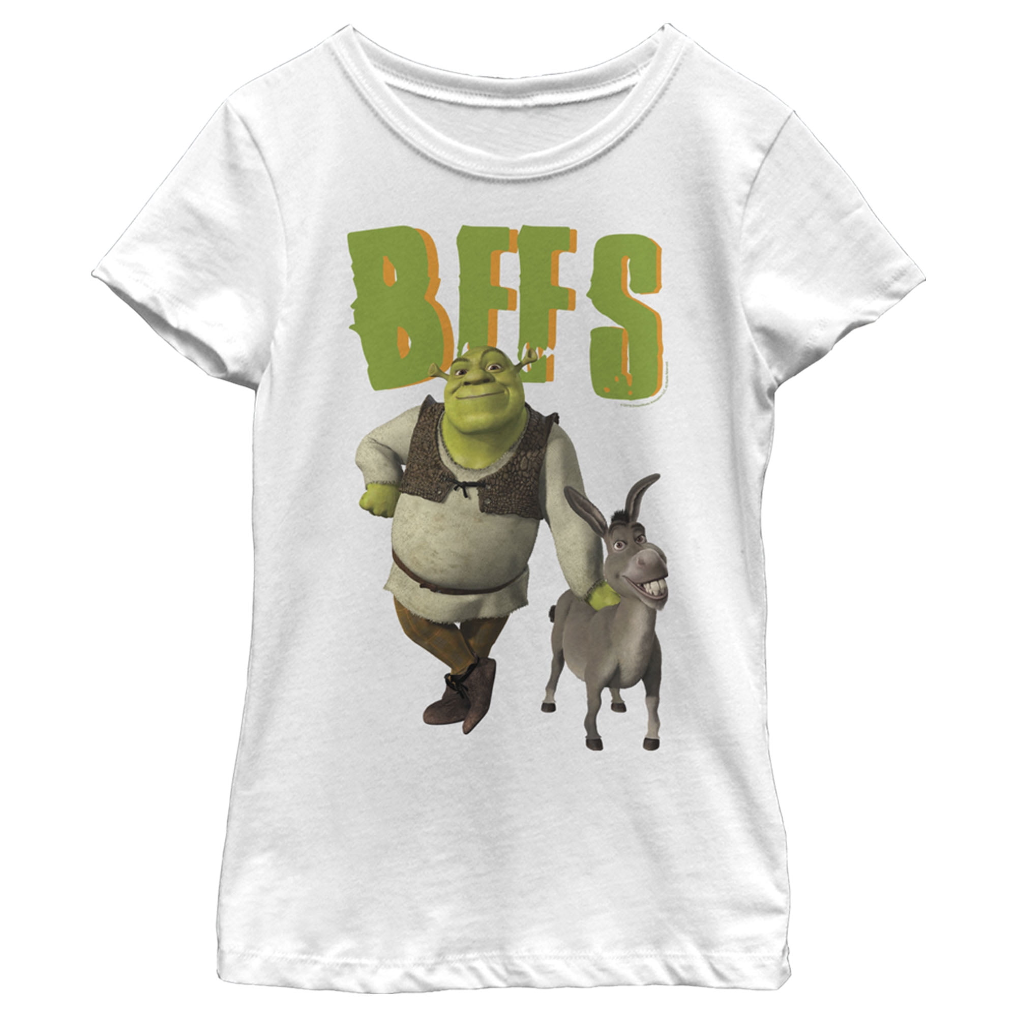 Girl's Shrek Donkey and Shrek Best Friends Graphic Tee White Large ...
