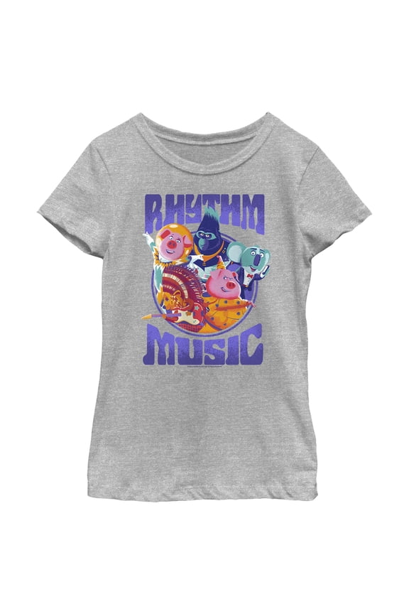 Girl's Sing 2 Rhythm Music Graphic Tee Athletic Heather Medium