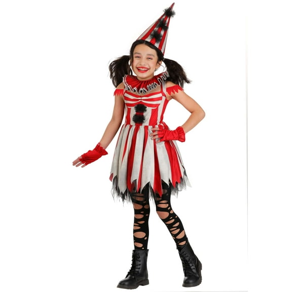Girl's Sinister Circus Clown Costume