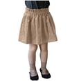thumbnail image 1 of Girl's Skirts Corduroy Cute School Uniform Elastic High Waist Warm Fall Spring Winter Clothes 3-15 Years (6 Years, Beige), 1 of 4