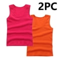 thumbnail image 1 of Girl's Sleeveless Tank Top Cotton Vest Summer Casual Solid Color Round Neck Undershirt Breathable, 1 of 3