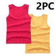 thumbnail image 1 of Girl's Sleeveless Tank Top Cotton Vest Summer Casual Solid Color Round Neck Undershirt Breathable, 1 of 3