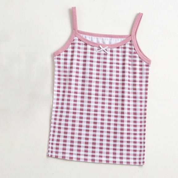 Girl's Sleeveless Tank Top Size 3-11 Yeas Stretch Undershirts Cami Camisole