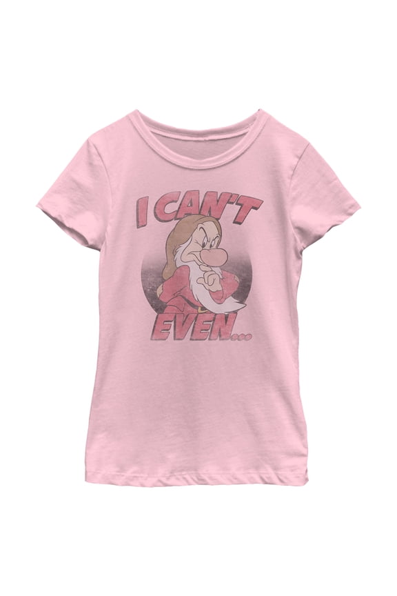 Girl's Snow White and the Seven Dwarfs Grumpy I Can't Even  Graphic Tee Light Pink Medium