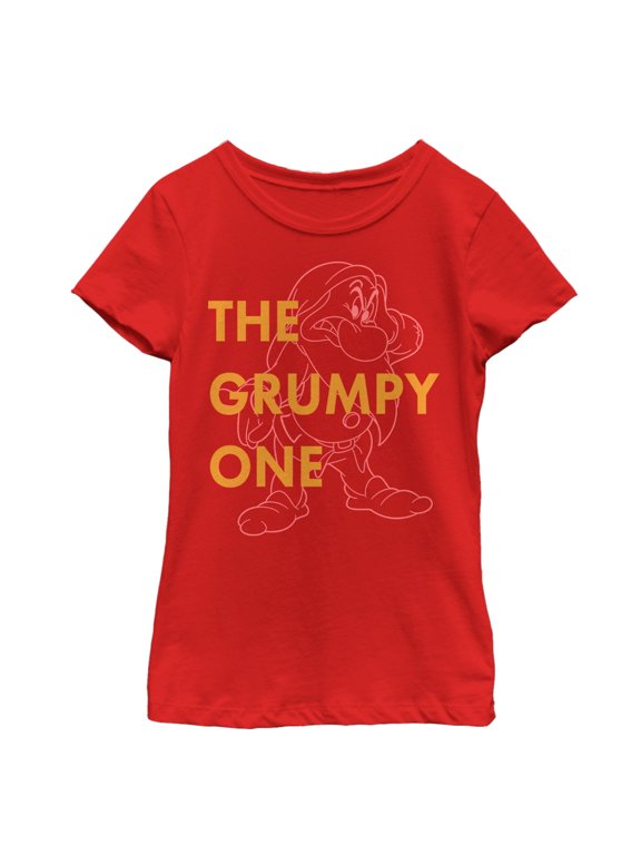 Girl's Snow White and the Seven Dwarfs Grumpy One Graphic Tee Red Small