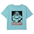 thumbnail image 1 of Girl's Snow White and the Seven Dwarfs Grumpy Poster Graphic Cropped T-Shirt Blue Small, 1 of 3