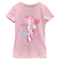 thumbnail image 1 of Girl's Sonic the Hedgehog Amy Heart Hands Graphic T-Shirt, 1 of 10