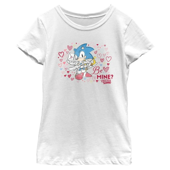 Girl's Sonic the Hedgehog Cupid Be Mine  Graphic T-Shirt