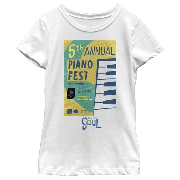 Girl's Soul 5th Piano Fest Poster  Graphic Tee White Medium