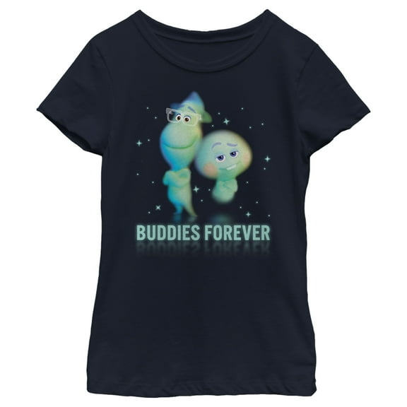 Girl's Soul Buddies Forever  Graphic Tee Navy Blue X Small