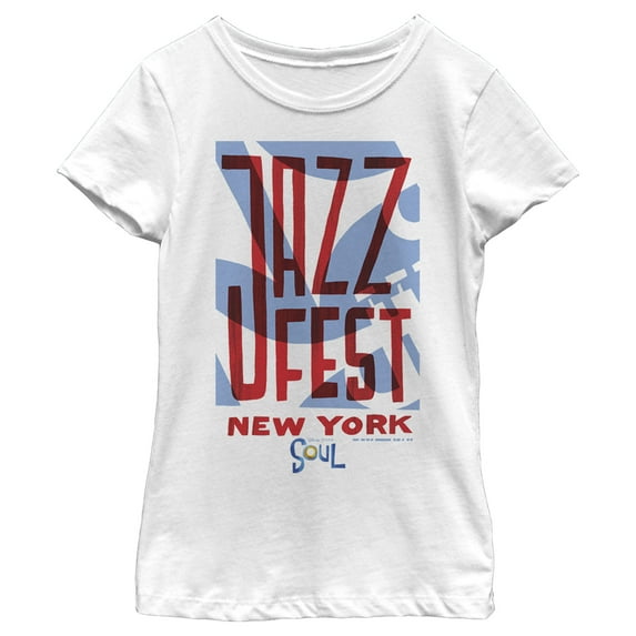 Girl's Soul Jazz Fest in New York Graphic Tee White Medium