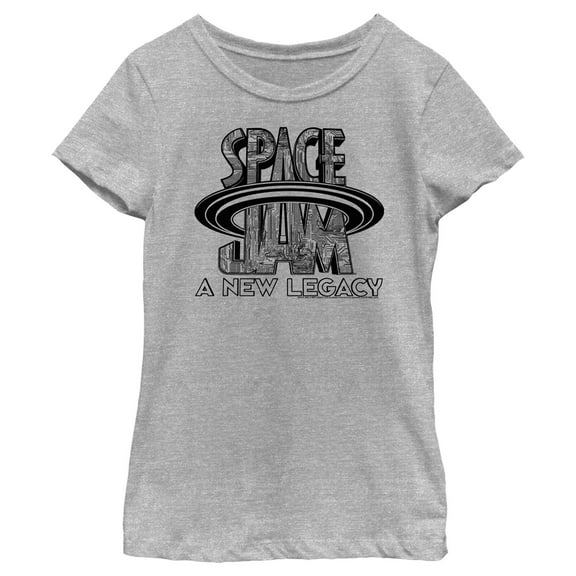 Girl's Space Jam: A New Legacy Cyber Logo Graphic Tee Athletic Heather Large