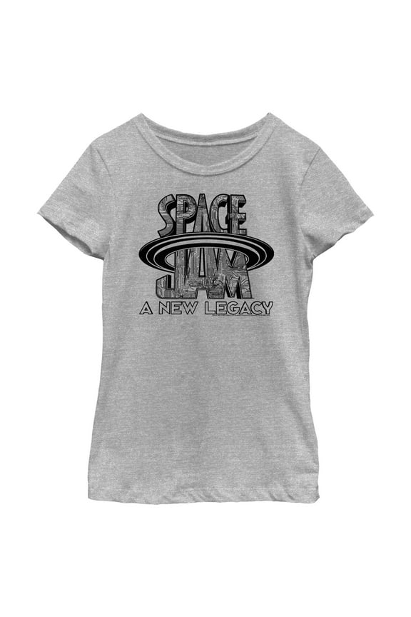 Girl's Space Jam: A New Legacy Cyber Logo Graphic Tee Athletic Heather X Large