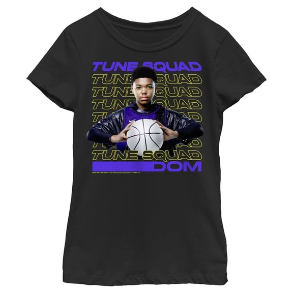Girl's Space Jam: A New Legacy Dom James Tune Squad Graphic Tee Black Medium