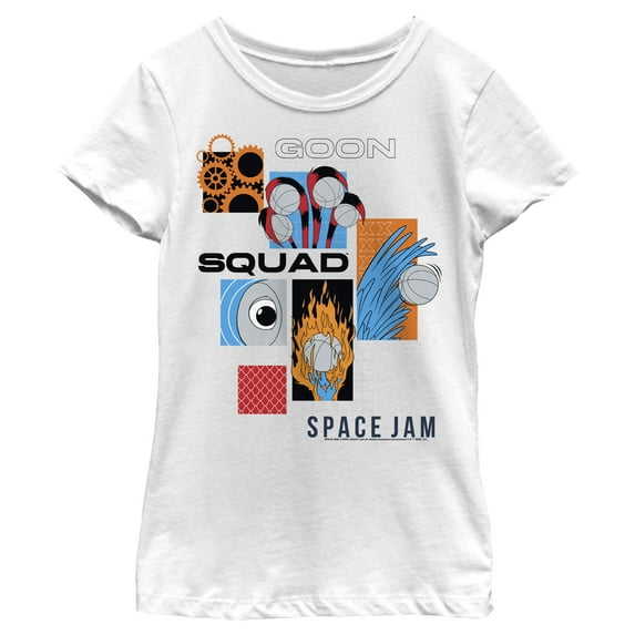 Girl's Space Jam: A New Legacy Goon Squad Abstract Graphic Tee White X Large