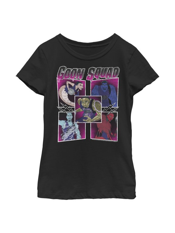 Girl's Space Jam: A New Legacy Goon Squad Boxes Graphic Tee Black Small