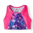 thumbnail image 1 of Girl's Space Travel Racer Back Printed Bra Top, 1 of 2