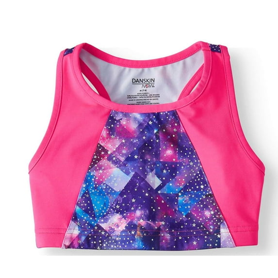Girl's Space Travel Racer Back Printed Bra Top