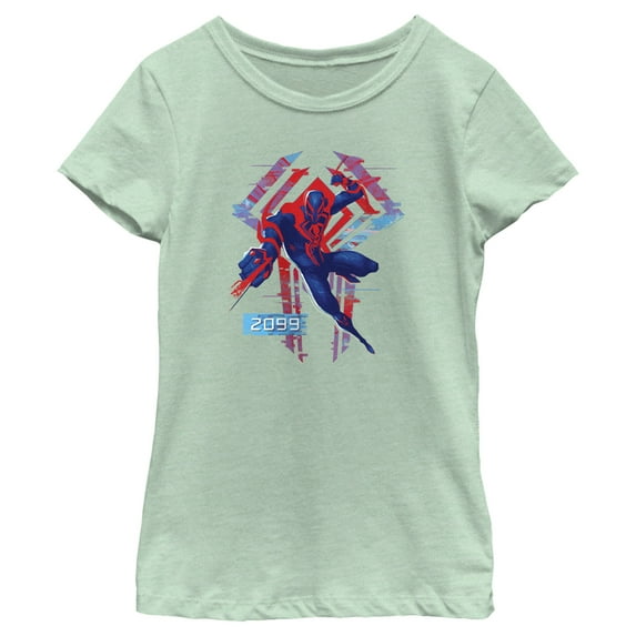 Girl's Spider-Man: Across the Spider-Verse 2099 Spider-Man Graphic Tee Mint X Small